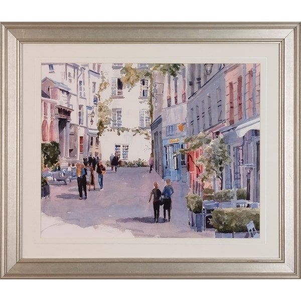Watercolor Street Scenes Horizontal Framed Art Print For Best And Newest Lines Framed Art Prints (View 9 of 20)
