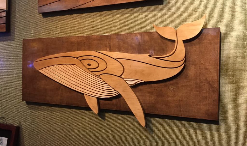 Whale – Humpback Whale Art – Stained Wood Wall Sculpture Regarding Latest Waves Wood Wall Art (Gallery 19 of 20)