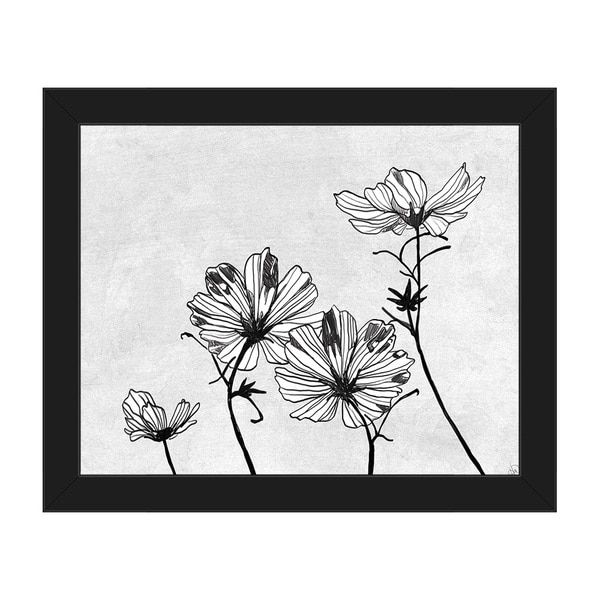 'white Flowers' Canvas Framed Wall Art – Overstock – 13994444 Throughout Newest Flower Framed Art Prints (View 12 of 20)