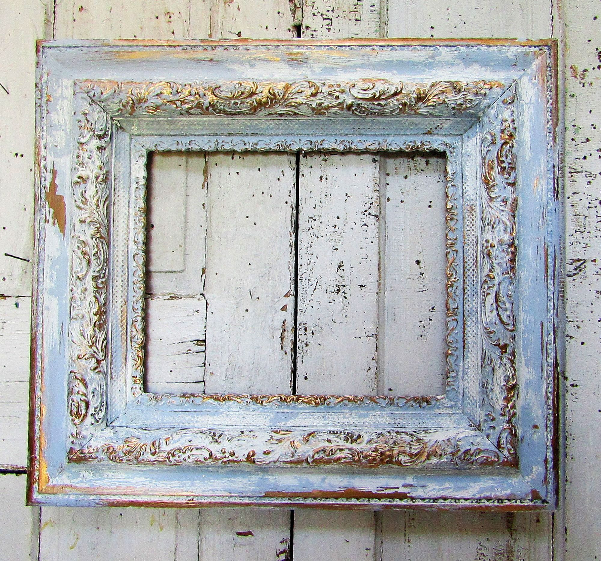 Wood Distressed Frame Wall Hanging Large Ornate Vintage With Regard To 2017 Retro Wood Wall Art (View 17 of 20)