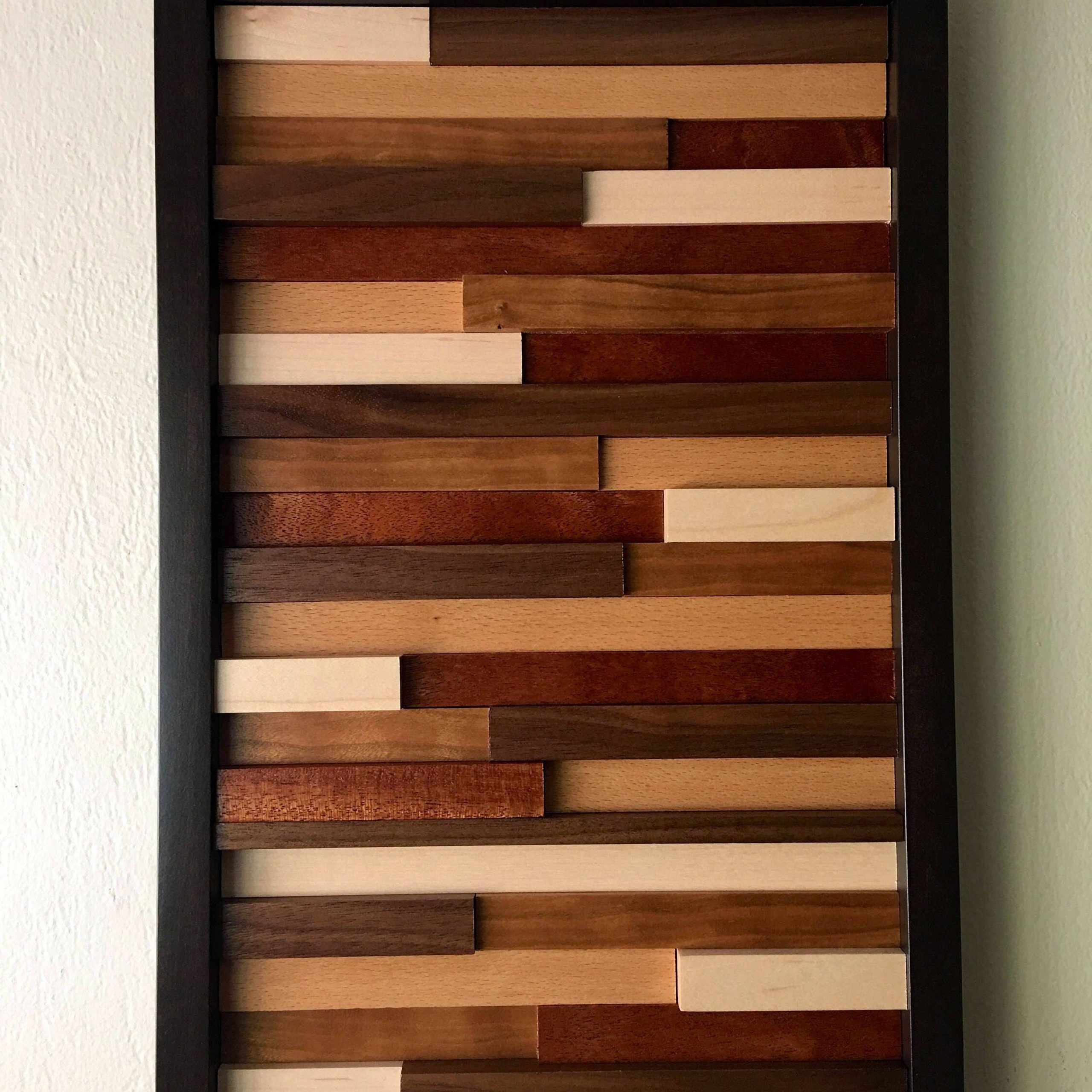 Wood Wall Art Modern Wall Art Abstract Wood Art Reclaimed Throughout Most Current Abstract Wood Wall Art (View 19 of 20)