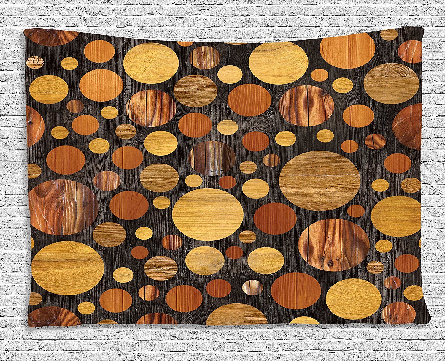 Wooden Wall Hanging Tapestry Brown Wood Textures Abstract Within Most Up To Date Oak Wood Wall Art (View 3 of 20)