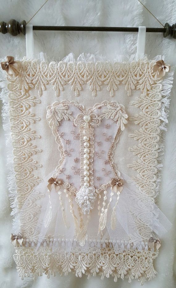 167 Best Fabric/lace Wall Hanging's Images On Pinterest | Lace, Shabby Pertaining To Recent Lace Wall Art (Gallery 19 of 20)
