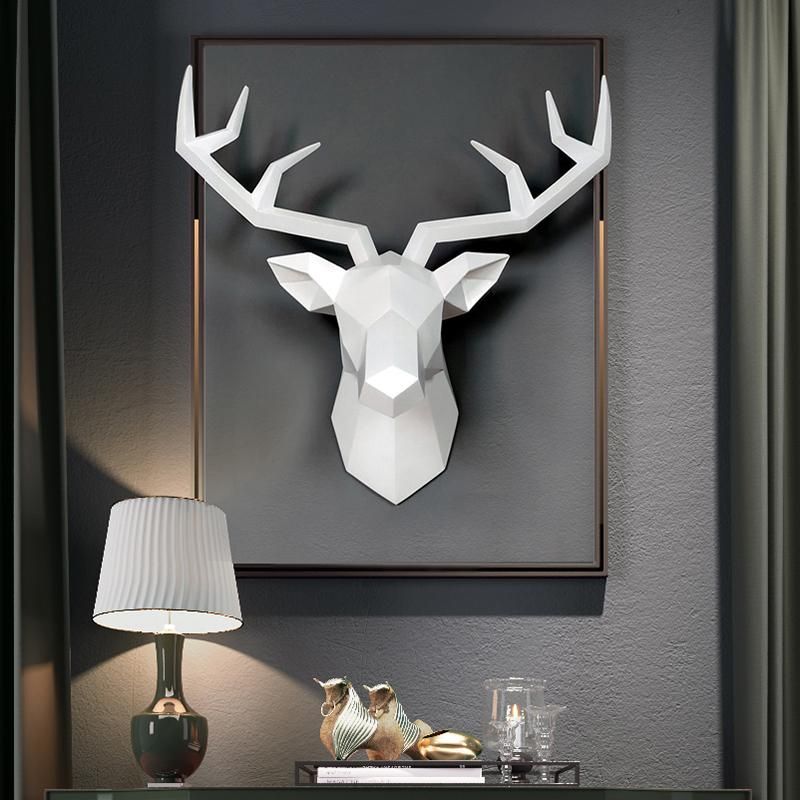 2021 3d Deer Head Sculpture Home Decoration Accessories Geometric Deer With Most Recently Released Deer Wall Art (View 11 of 20)