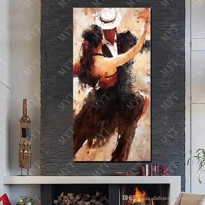 2021 Latin Dance Home Decor Wall Art Painting Hand Made Picture On Wall With Regard To Best And Newest Dancers Wall Art (View 13 of 20)