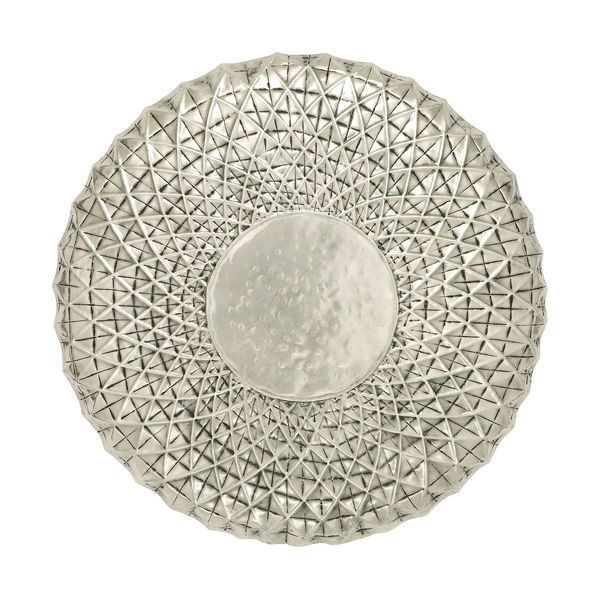 23 Inch Off White Metal Wall Round Decor – 15899678 – Overstock Regarding Most Recently Released Glossy Circle Metal Wall Art (View 2 of 20)