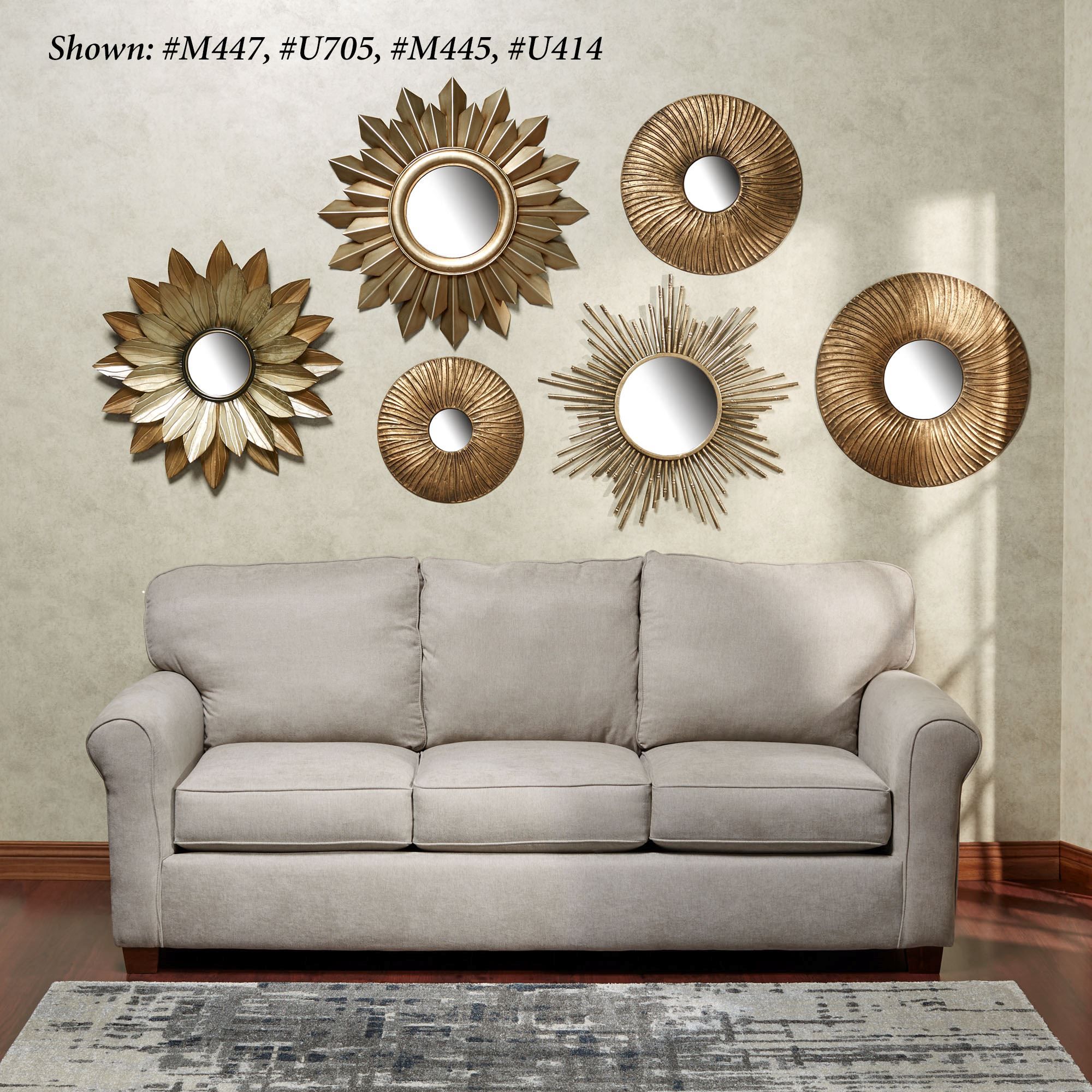 Abellina Layered Floral Mirrored Metal Wall Art For Most Up To Date Gold Metal Mirrored Wall Art (View 15 of 20)
