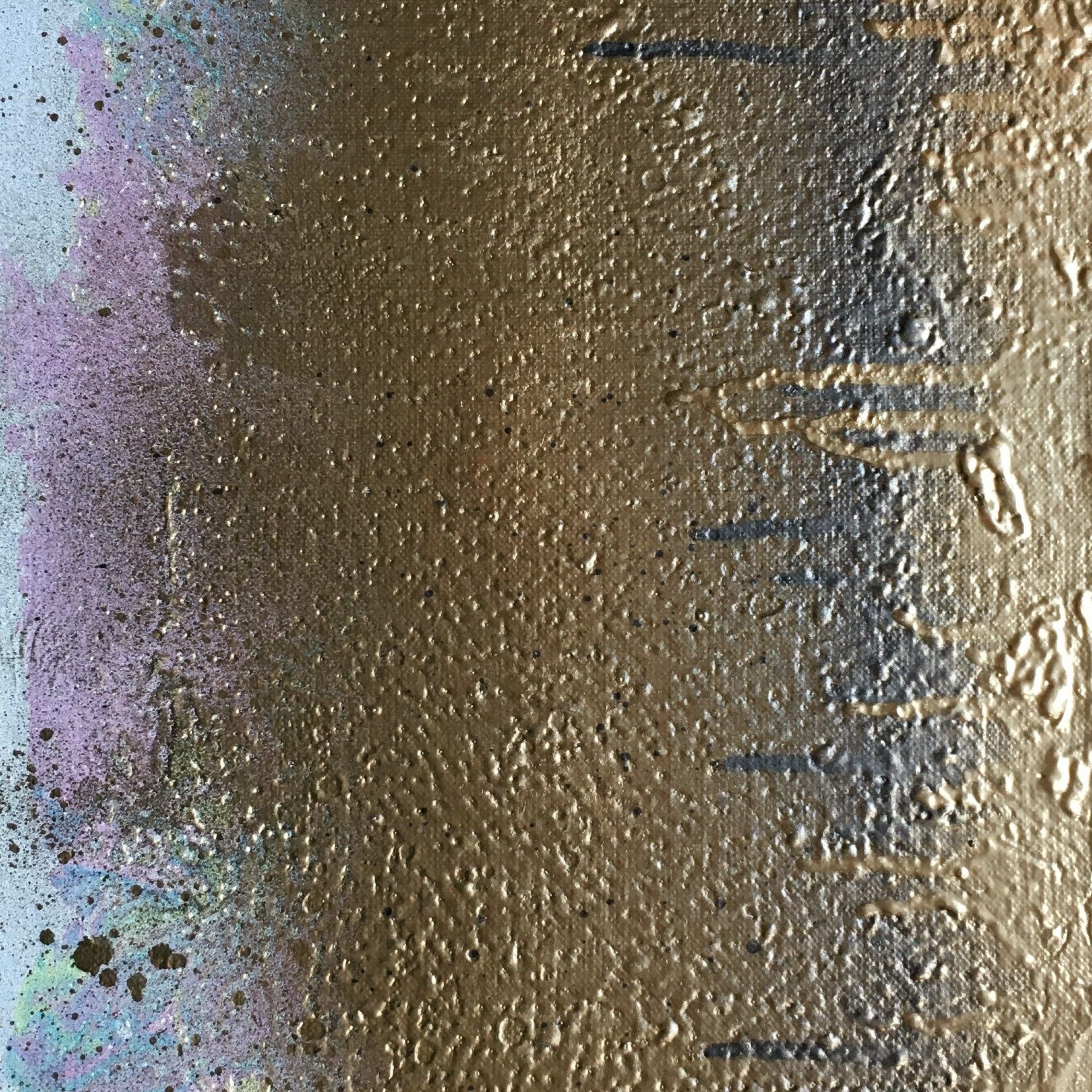 Abstract Original Painting Fluid Wall Art Gold, 9.8"x (View 19 of 20)