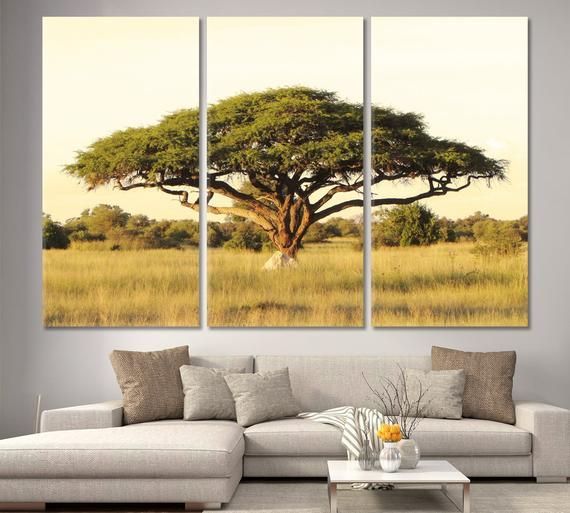 Acacia African Plain, Savannah Canvas, Grassland Plains, Landscape With Most Recently Released Acacia Tree Wall Art (View 7 of 20)