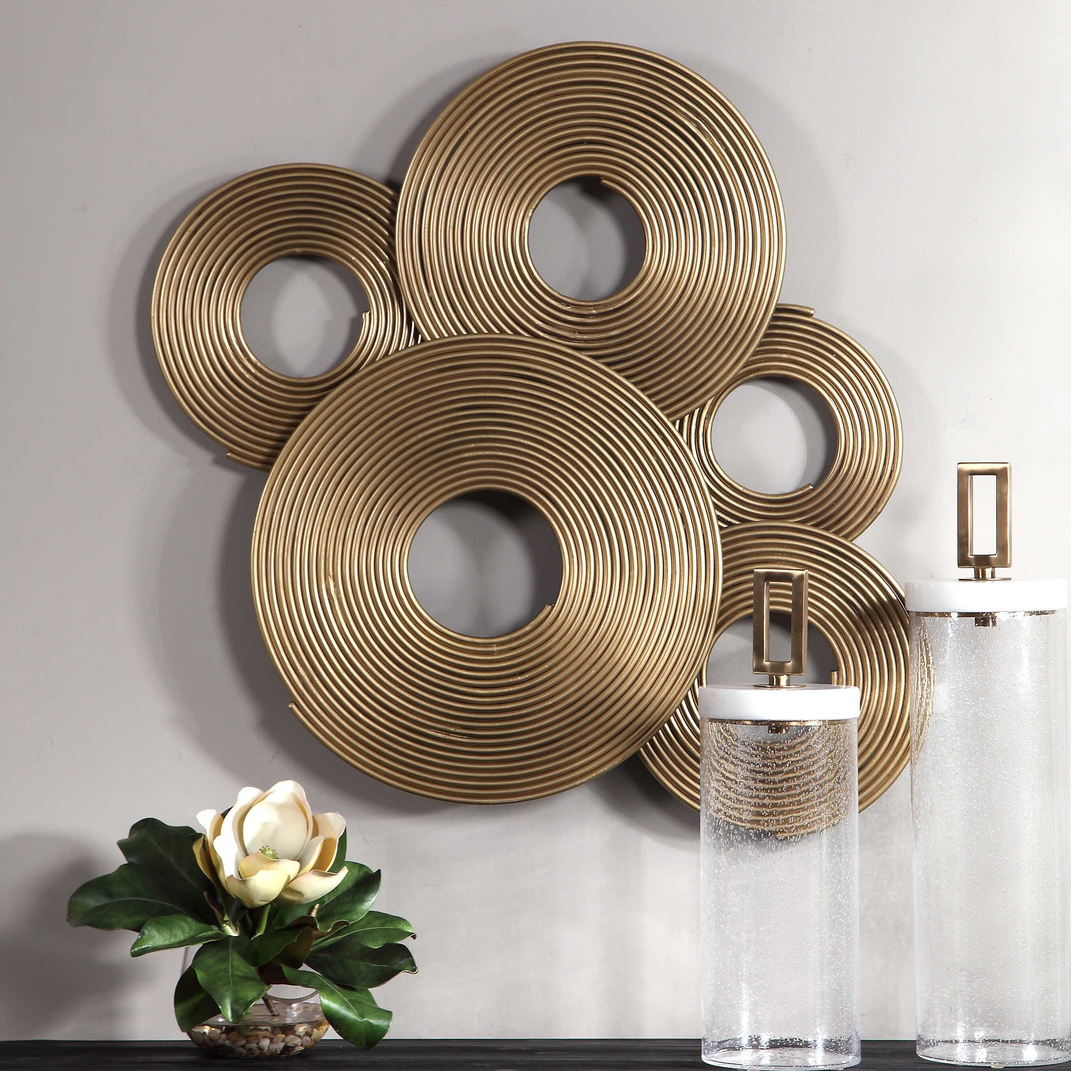 Ahmet Metal Wall Decor | Uttermost Intended For 2017 Coins Brass Metal Wall Art (View 7 of 20)