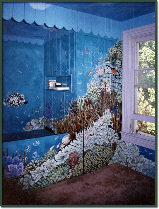 Aquarium Room Wall Mural Intended For 2018 Aquarium Wall Art (View 17 of 20)