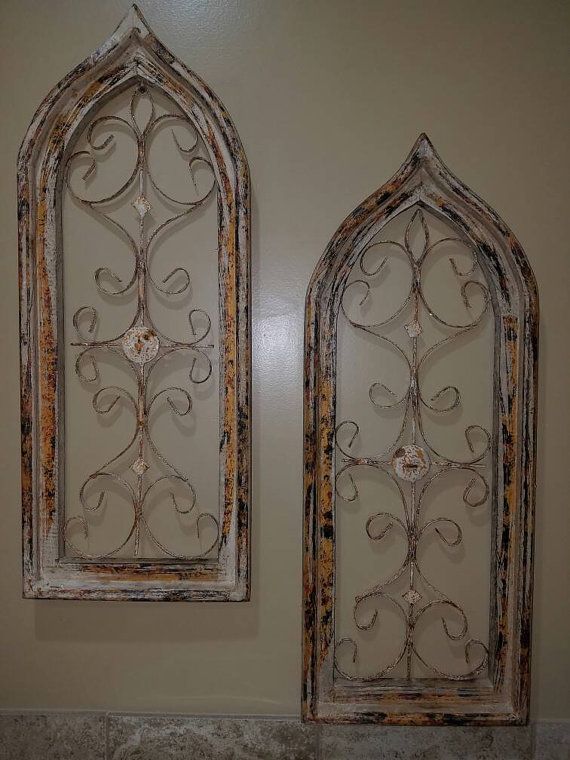 Arched Window Wall Decor, Farmhouse, Character, Metal, Architectural With Current Arched Metal Wall Art (View 8 of 20)