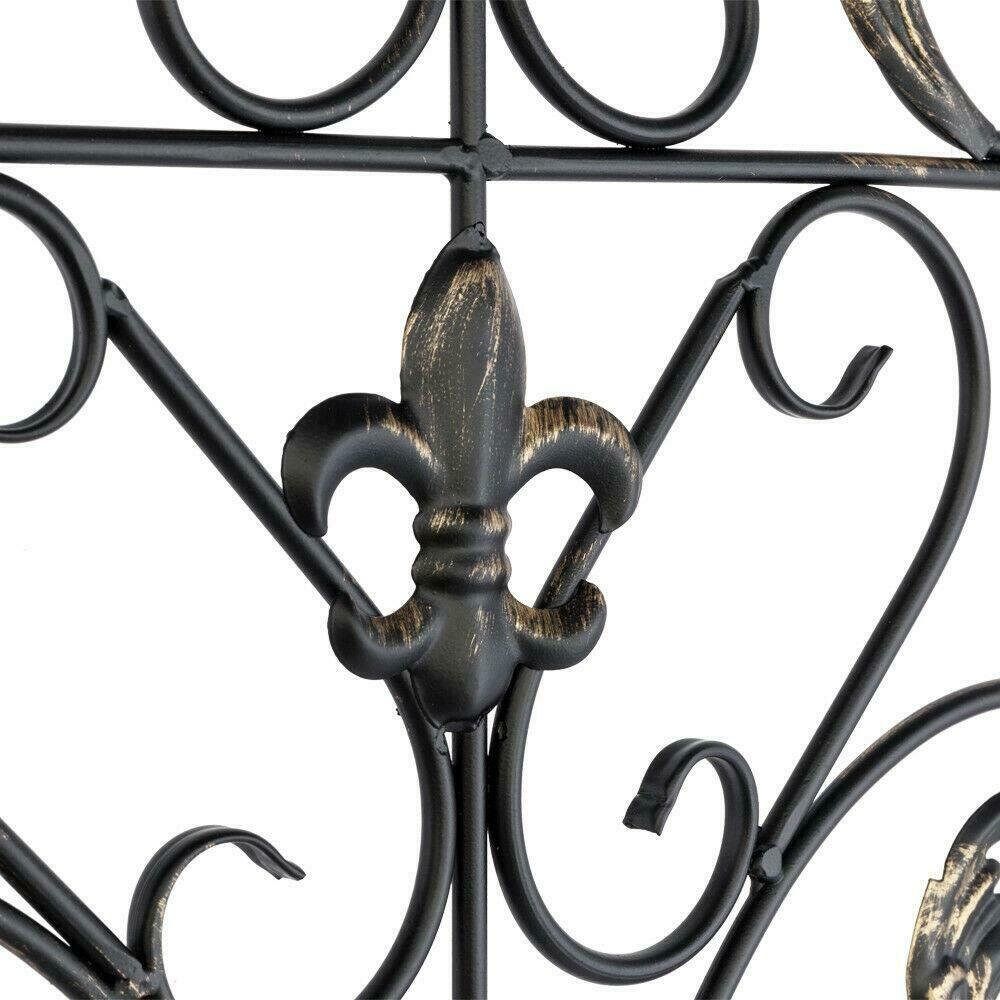 Arched Wrought Iron Wall Art Vintage Look Decor Metal Flower | Etsy Intended For Best And Newest Arched Metal Wall Art (Gallery 20 of 20)