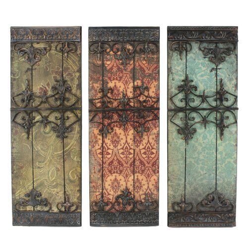 Aspire 3 Piece Nadia Metal Plaque Wall Decor Set & Reviews | Wayfair Within Best And Newest 3 Piece Metal Wall Art Set (View 9 of 20)