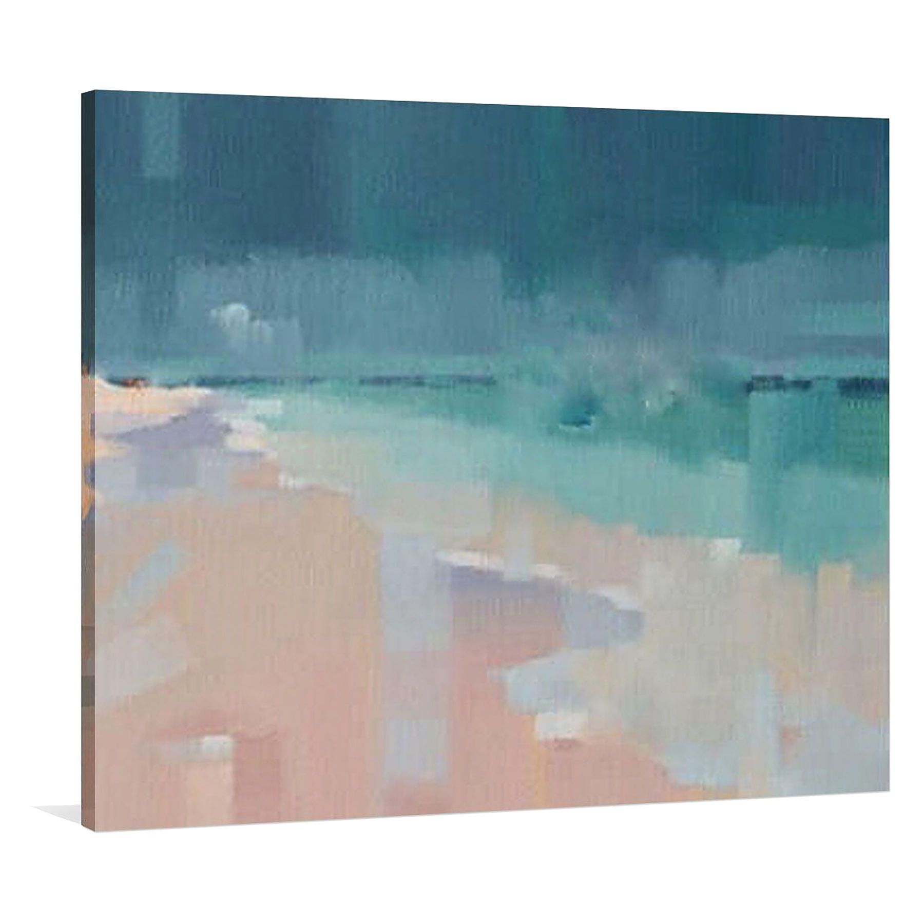 Beach Serene Painted Canvas Wall Artunited Interiors | Zanui Throughout Most Popular Serene Wall Art (View 16 of 20)