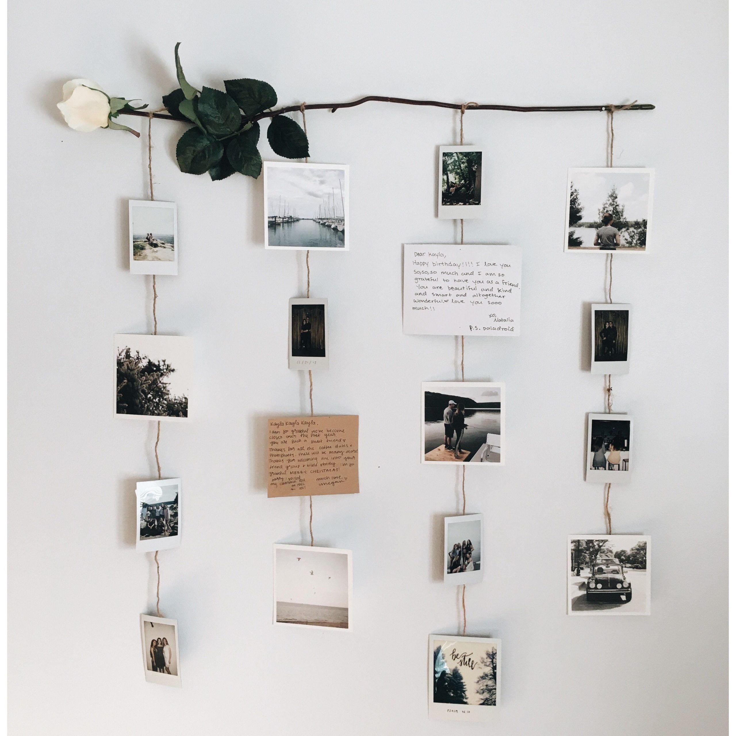 #bedroom Flower Picture Display #dormlayout Picture Wall, Polaroids Inside Latest Array Wall Art (View 14 of 20)
