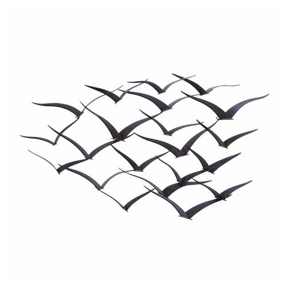 Benzara Metal Flock Of Flying Birds Wall Decor, Black – Walmart Regarding Newest Flock Wall Art (Gallery 19 of 20)