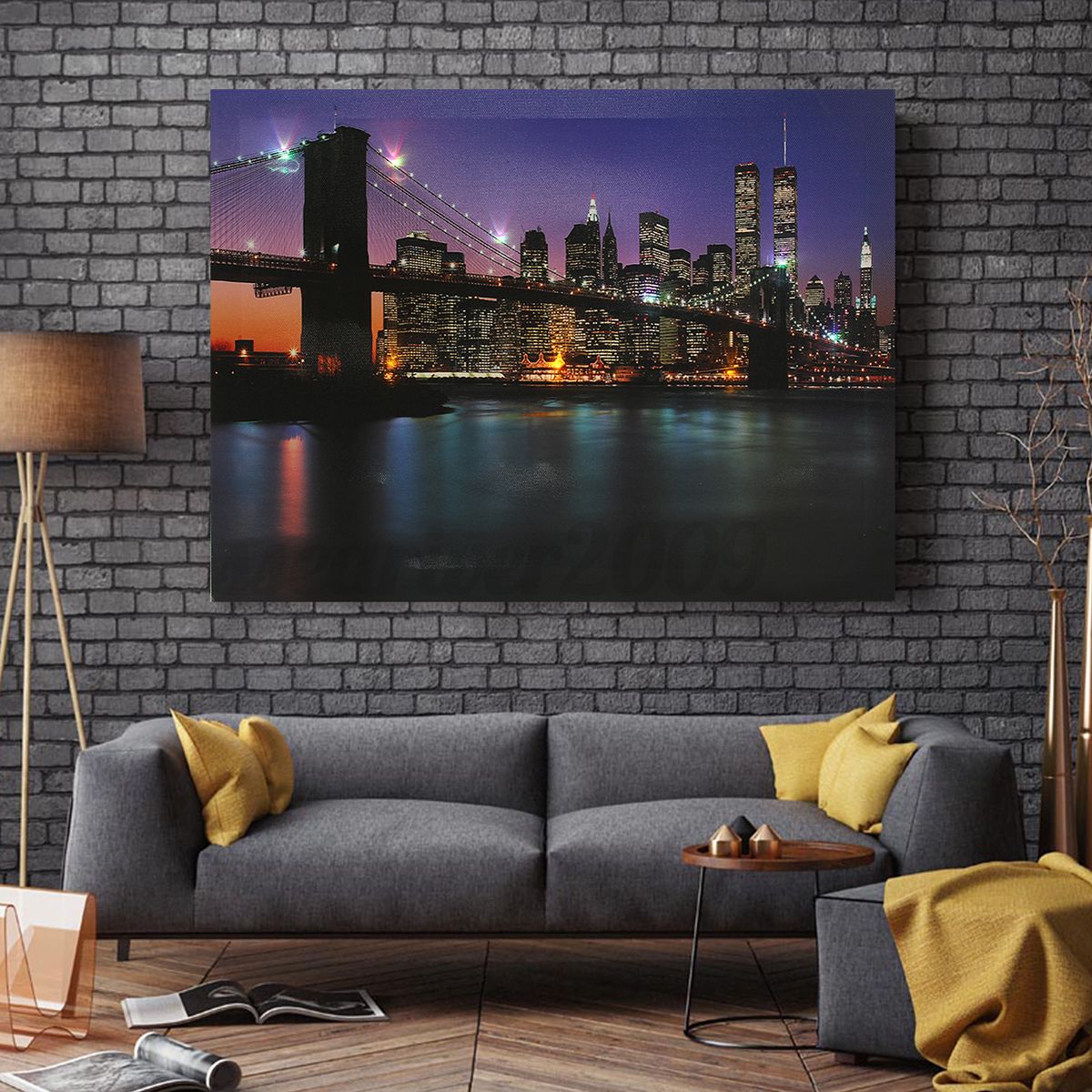 Bridge Led Light Up Canvas Painting Picture Wall Hanging Art Decor 12 With Most Recent Starlight Wall Art (View 9 of 20)