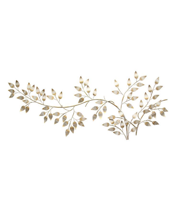 Brushed Gold Flowing Leaves Wall Décor | Stratton Home Decor, Gold In Most Up To Date Brushed Gold Wall Art (View 18 of 20)