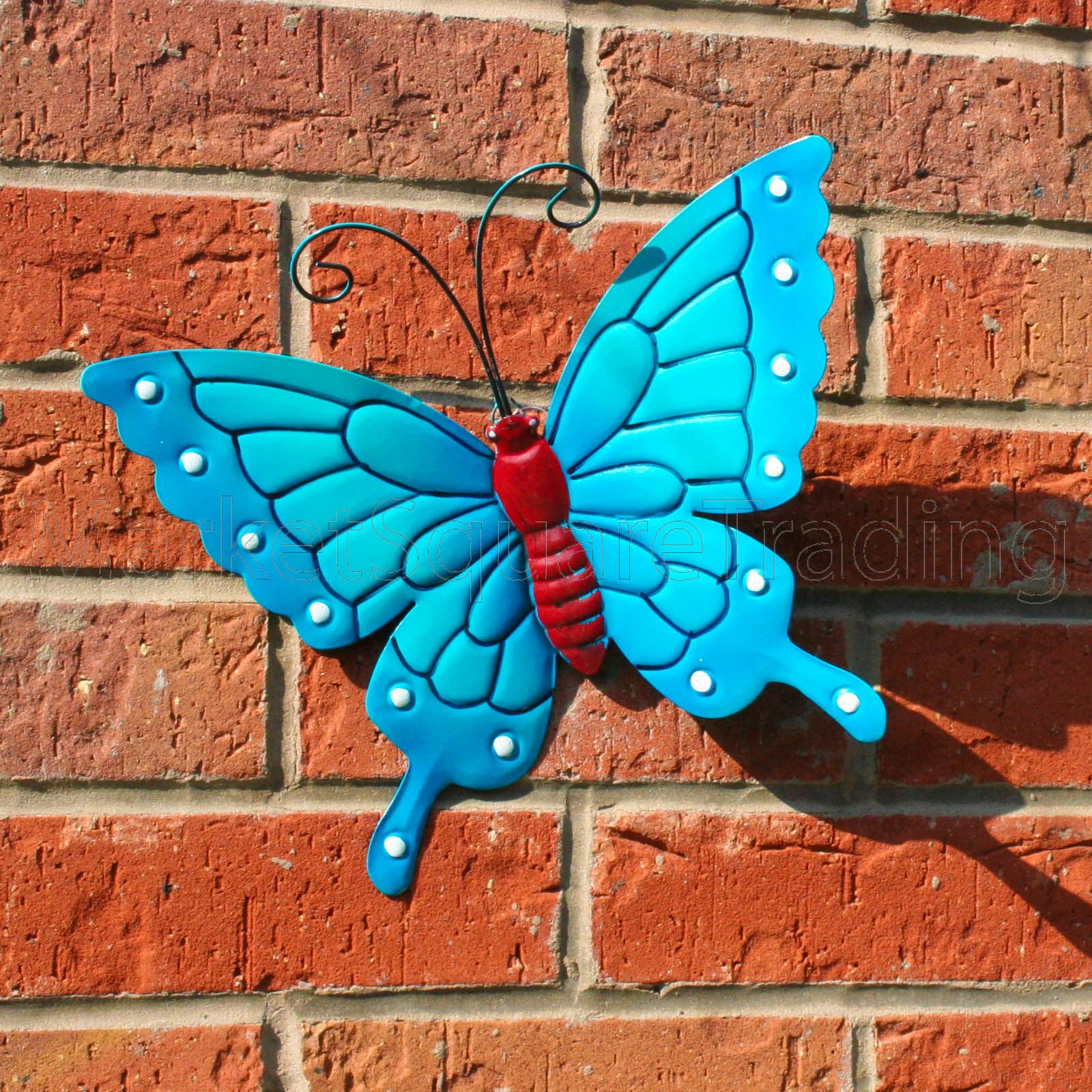 Butterflies Garden Decoration Multi Coloured Metal Outdoor Butterfly Xl Intended For Most Current Large Wall Decor Ornaments (View 6 of 20)