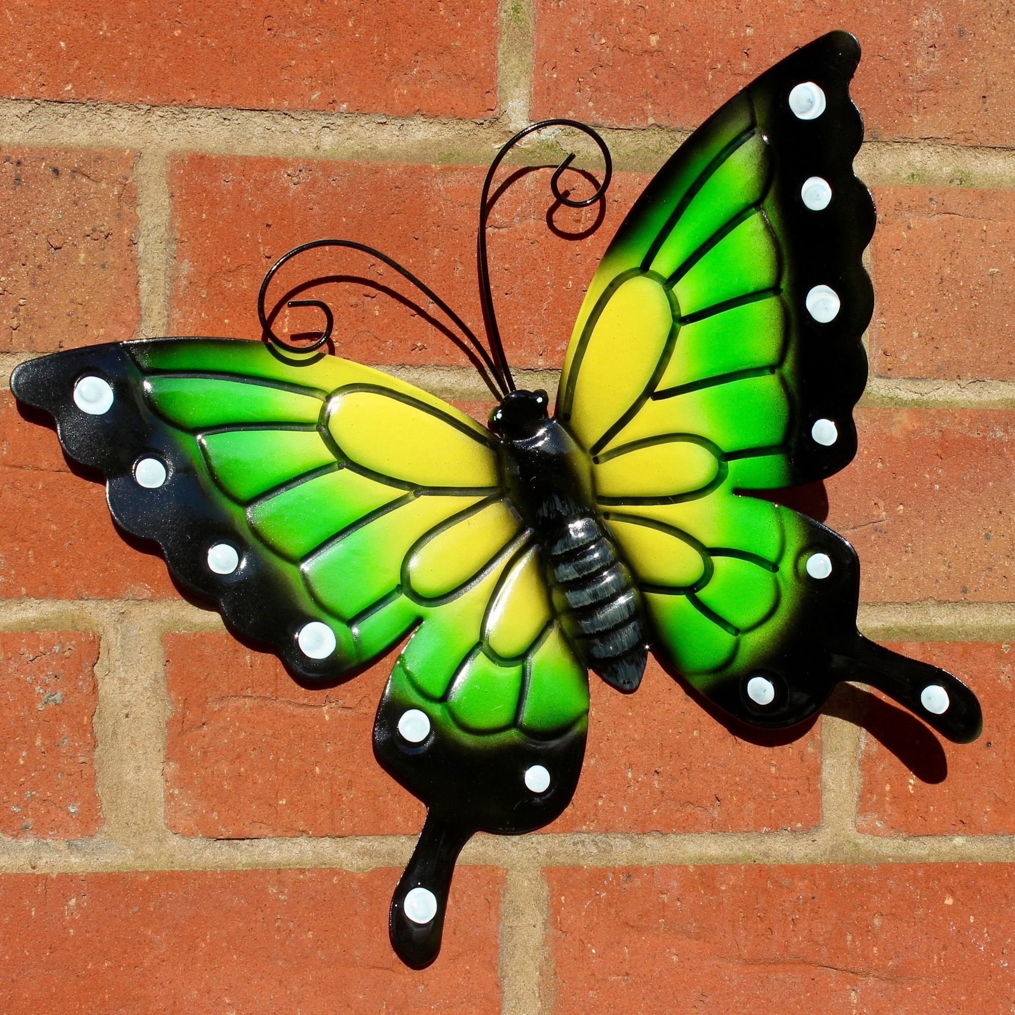 Butterflies Garden Decoration Multi Coloured Metal Outdoor Butterfly Xl Pertaining To Most Up To Date Large Wall Decor Ornaments (View 8 of 20)