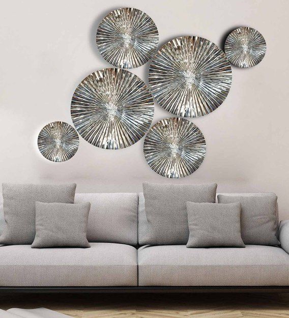 Buy Aluminium Decorative In Silver Wall Artcraftter Online Regarding Most Recently Released Polished Metal Wall Art (View 20 of 20)