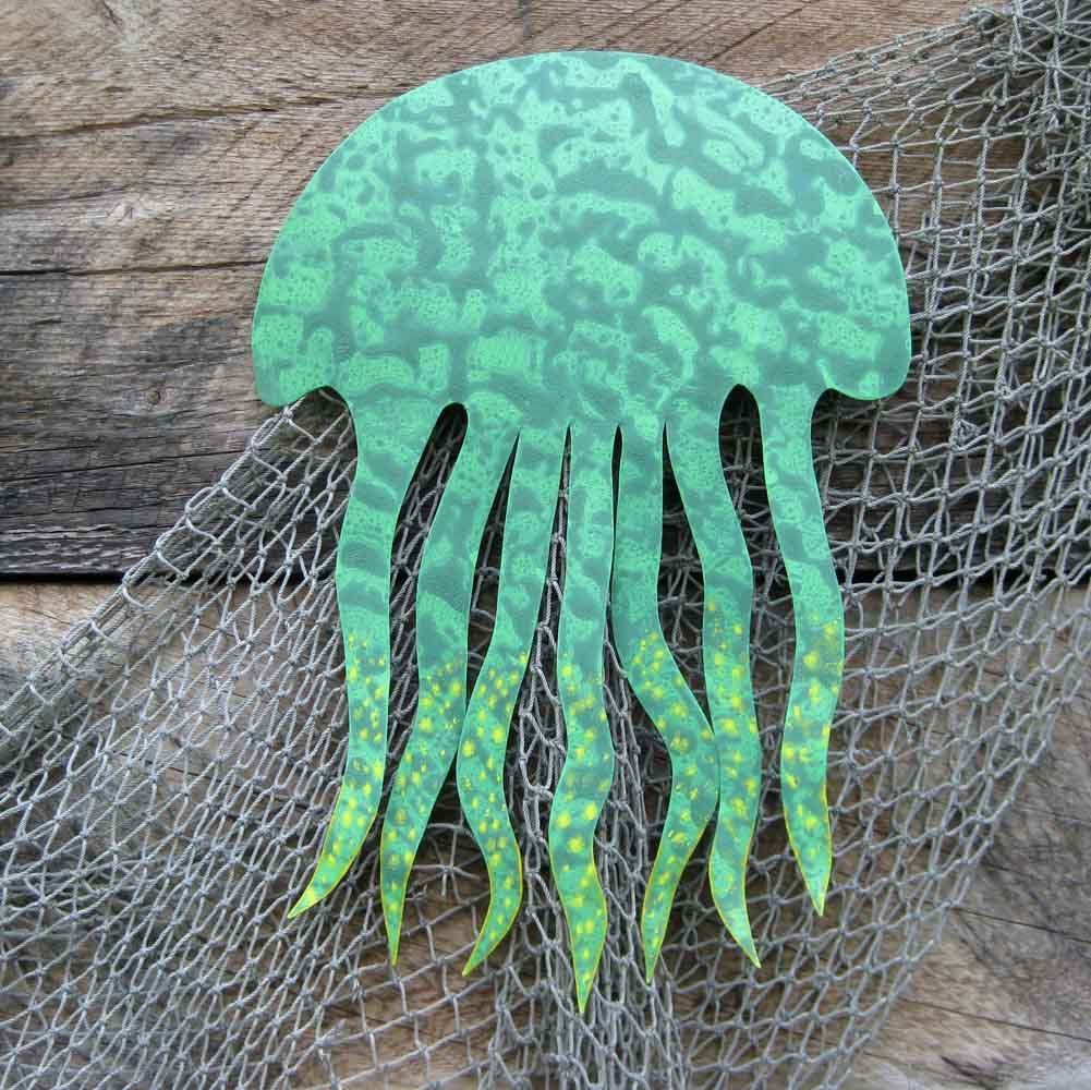 Buy Custom Sea Life Wall Art Sculpture – Jellyfish – Reclaimed Metal Throughout Recent Sea Wall Art (View 11 of 20)