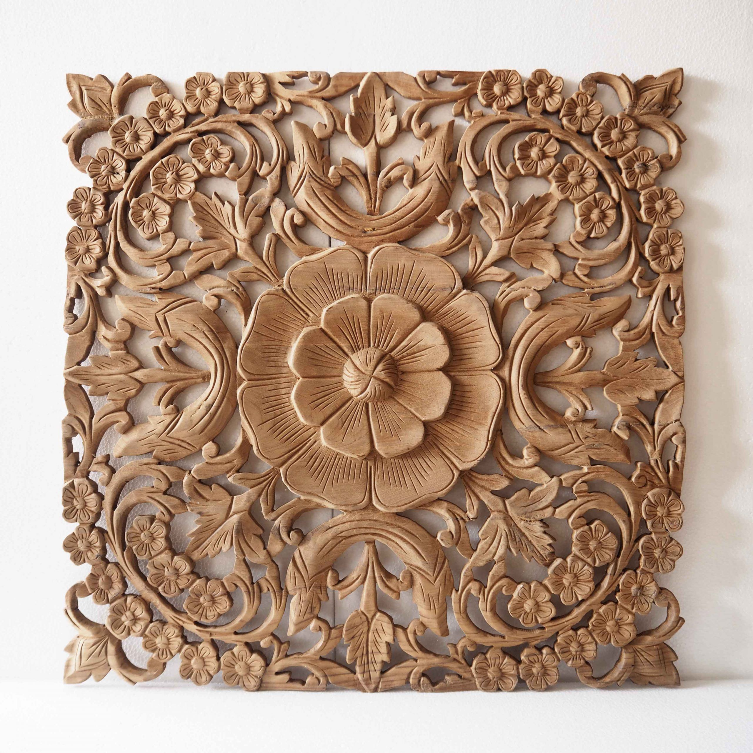 Buy Natural Wooden Wall Art Panel From Thailand Online Within Most Recently Released Filigree Screen Wall Art (View 6 of 20)