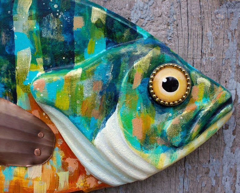 Colorful Sunfish Folk Art Fish Wall Art 21 | Etsy | Folk Art Fish, Fish With Most Recently Released Fish Wall Art (View 17 of 20)