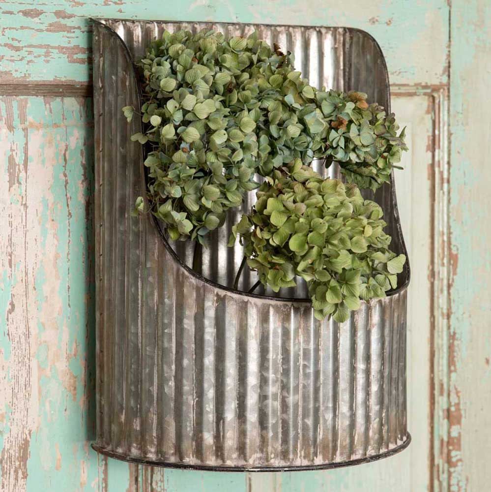 Corrugated Half Round Wall Bin Set Of 2, Rustic Metal Decor, Rustic Within Best And Newest Half Circle Metal Wall Art (View 5 of 20)