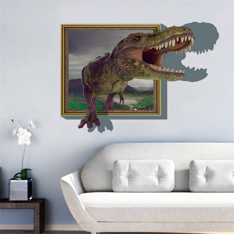 Creative Dinosaur Cartoon Wall Stickers 3d Three Dimensional Wall With Best And Newest 3 Dimensional Wall Art (Gallery 19 of 20)