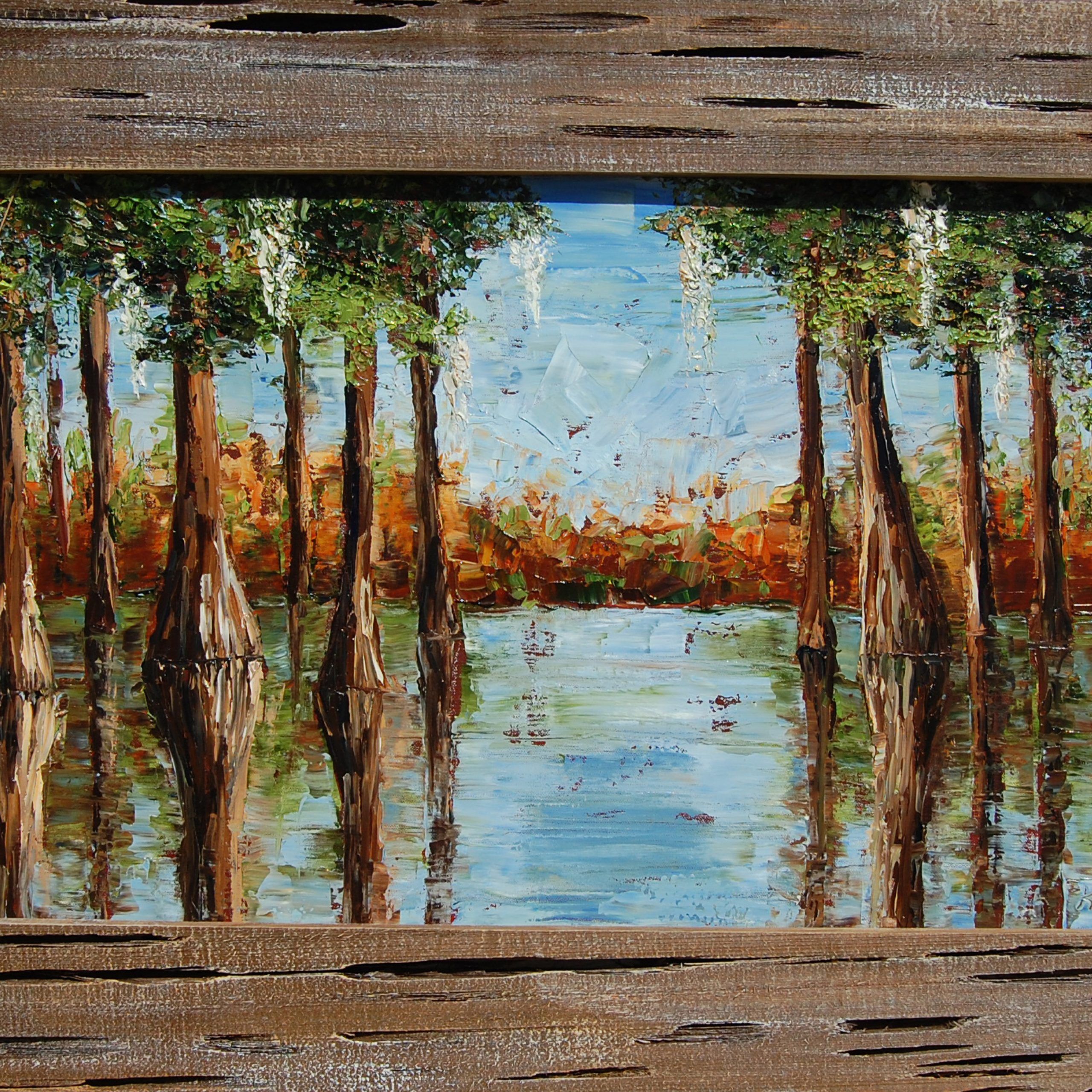 Cypress View 28x44 Framed In Custom Cypress Sold – Kathy Schumacher Art Intended For Recent Cypress Wall Art (View 2 of 20)