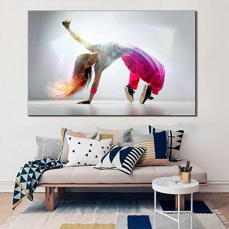 Dancer Painting Dancing Girl Poster Wall Art Canvas Painting Nordic Pertaining To 2017 Dancers Wall Art (View 5 of 20)
