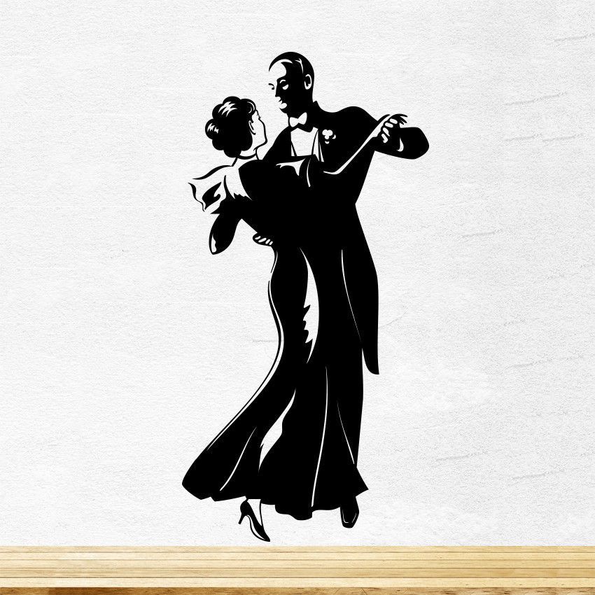 Dancing Couple Wall Sticker Vinyl Decal Art Mural Graphics Kitchen Love For Most Recent Dancing Wall Art (View 17 of 20)
