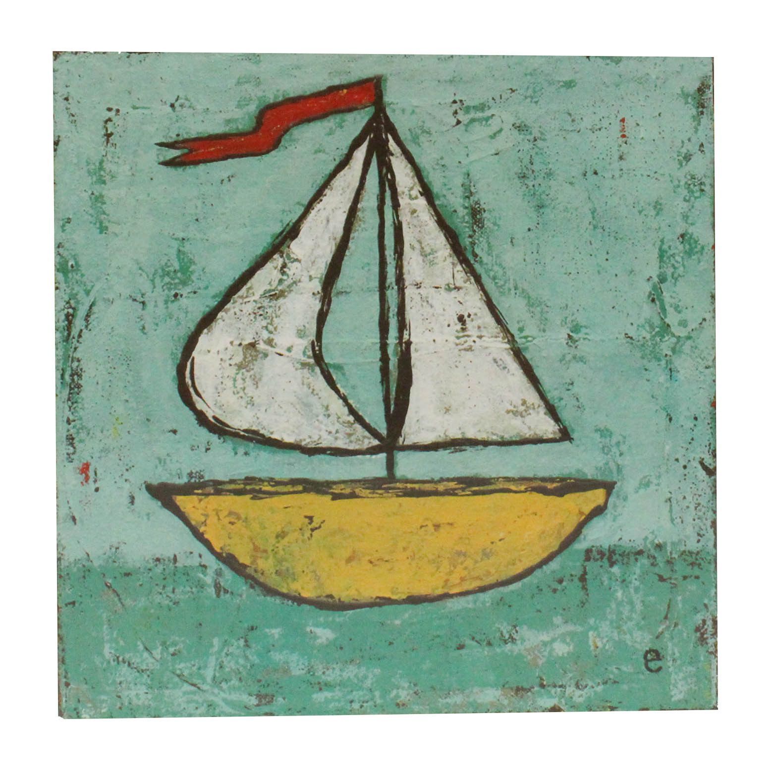Decorate Your Little Ones Room With This Adorable Sailboat Piece (View 16 of 20)