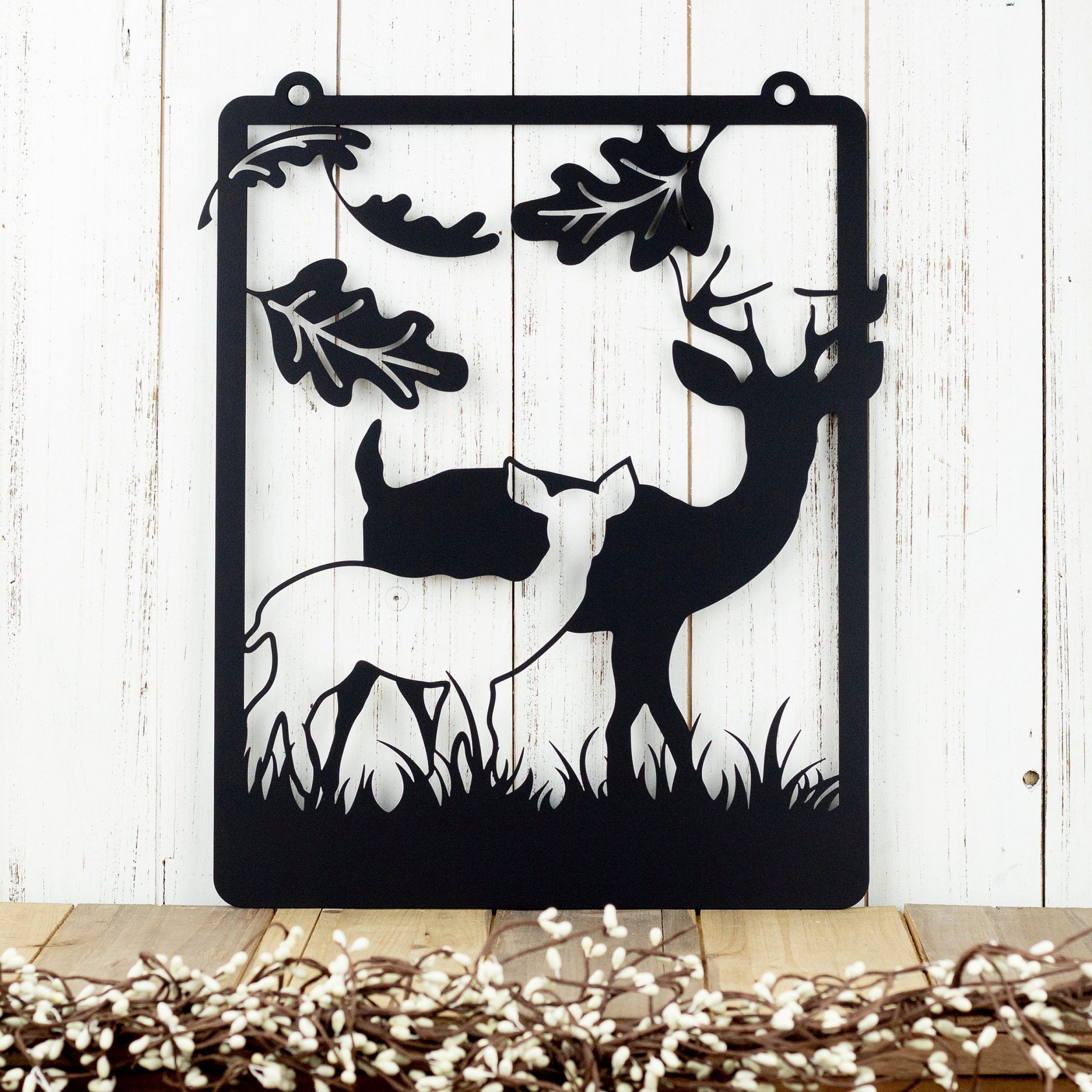 Deer Garden Hanging Metal Wall Art – Black, 12.5x (View 14 of 20)