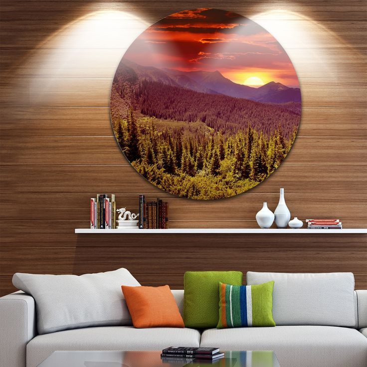 Designart 'colorful Sunrise Over Mountains' Landscape Photo Disc Metal For Most Popular Sunrise Metal Wall Art (View 4 of 20)