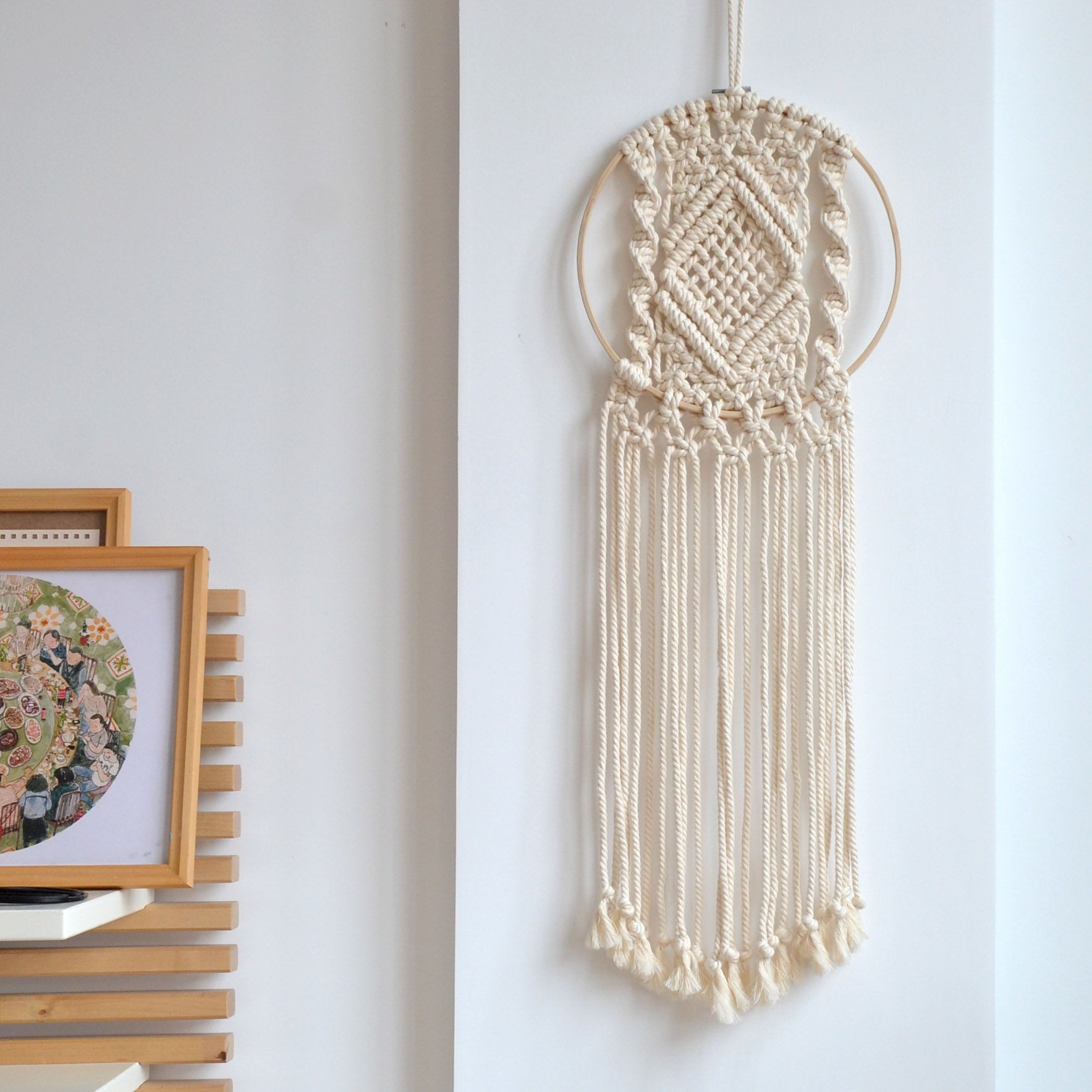 Diameter 25cm Macrame Wall Hanging Decoration Wall Art Handmade With 2017 Lace Wall Art (View 1 of 20)