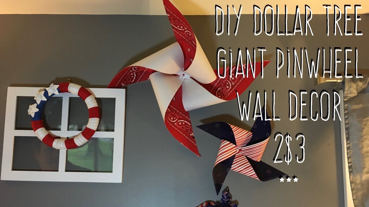 Diy Dollar Tree Giant Pinwheel Wall Decor 2/$3 | Dollar Tree Diy, Giant Inside 2018 Pinwheel Wall Art (View 8 of 20)