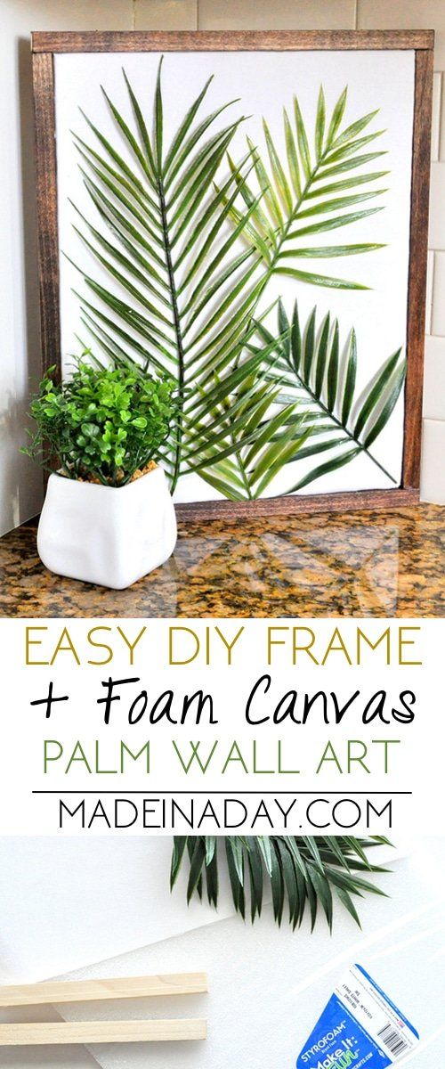 Diy Minimal Framed Palm Wall Art • Made In A Day Within Best And Newest Palms Wall Art (View 13 of 20)