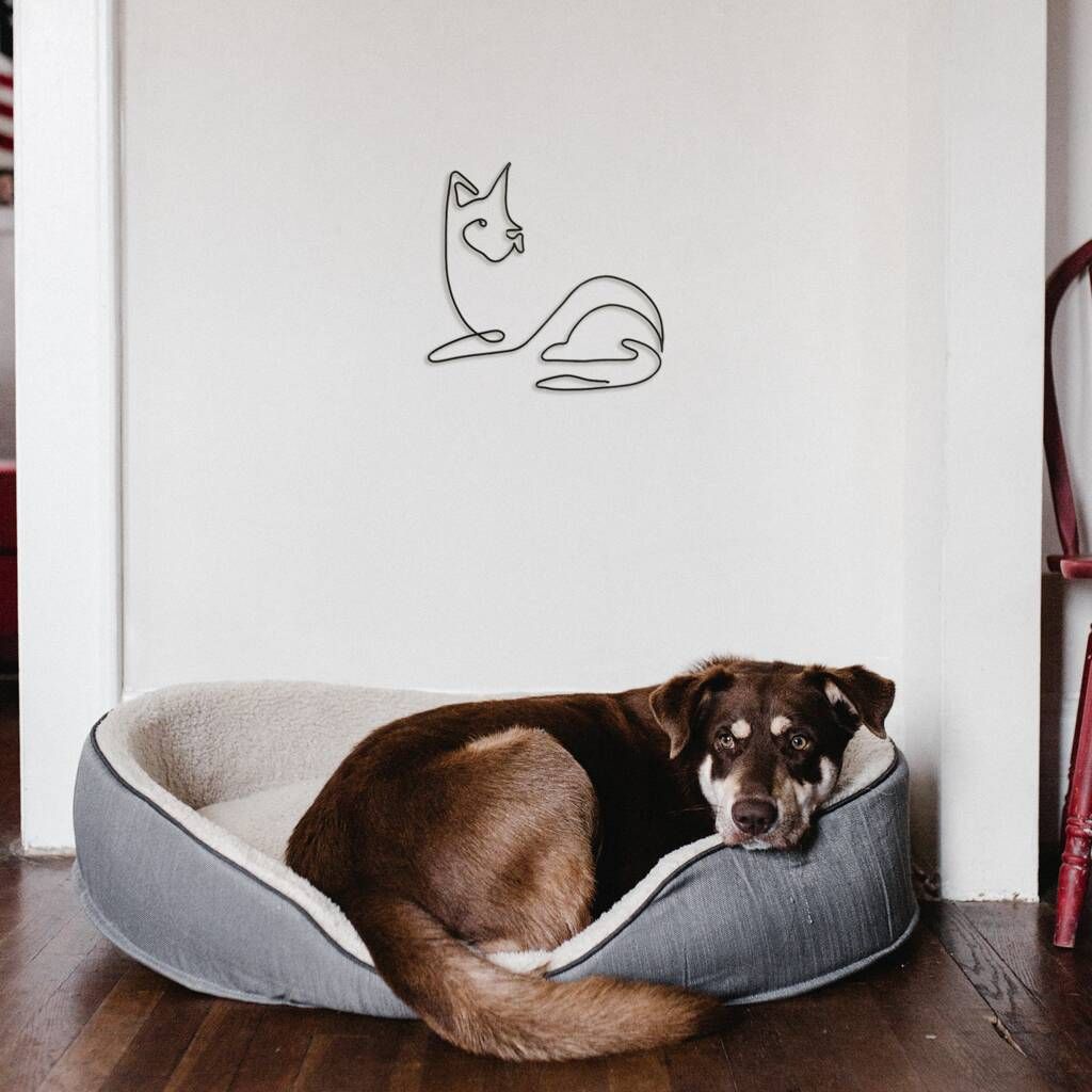 Dog Minimalist Wire Wall Artbriar Rose Wire | Notonthehighstreet With 2017 Dog Wall Art (View 16 of 20)