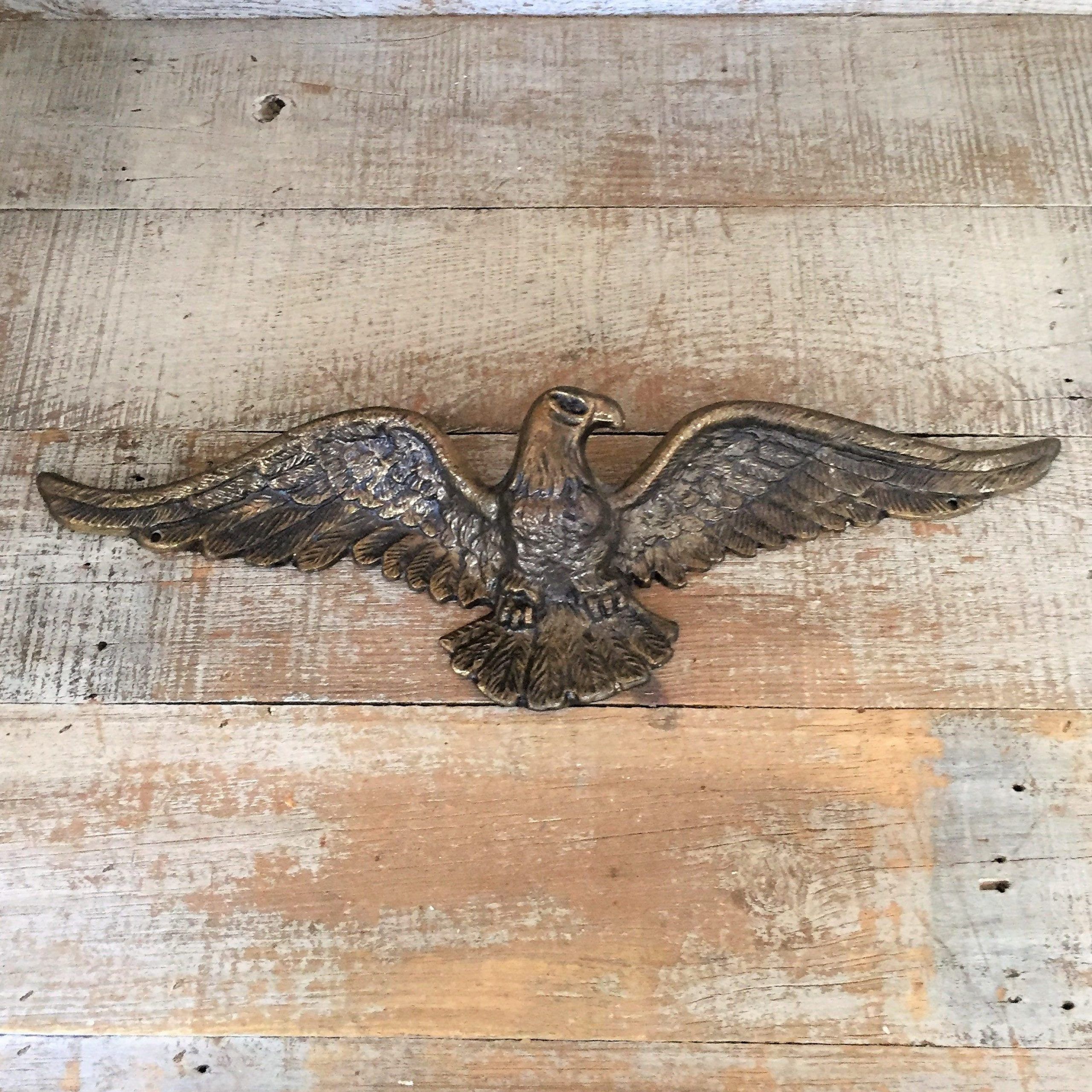 Eagle Wall Plaque Brass Eagle Antique Eagle Wall Hanging Flying Eagle With Newest Eagle Wall Art (View 6 of 20)