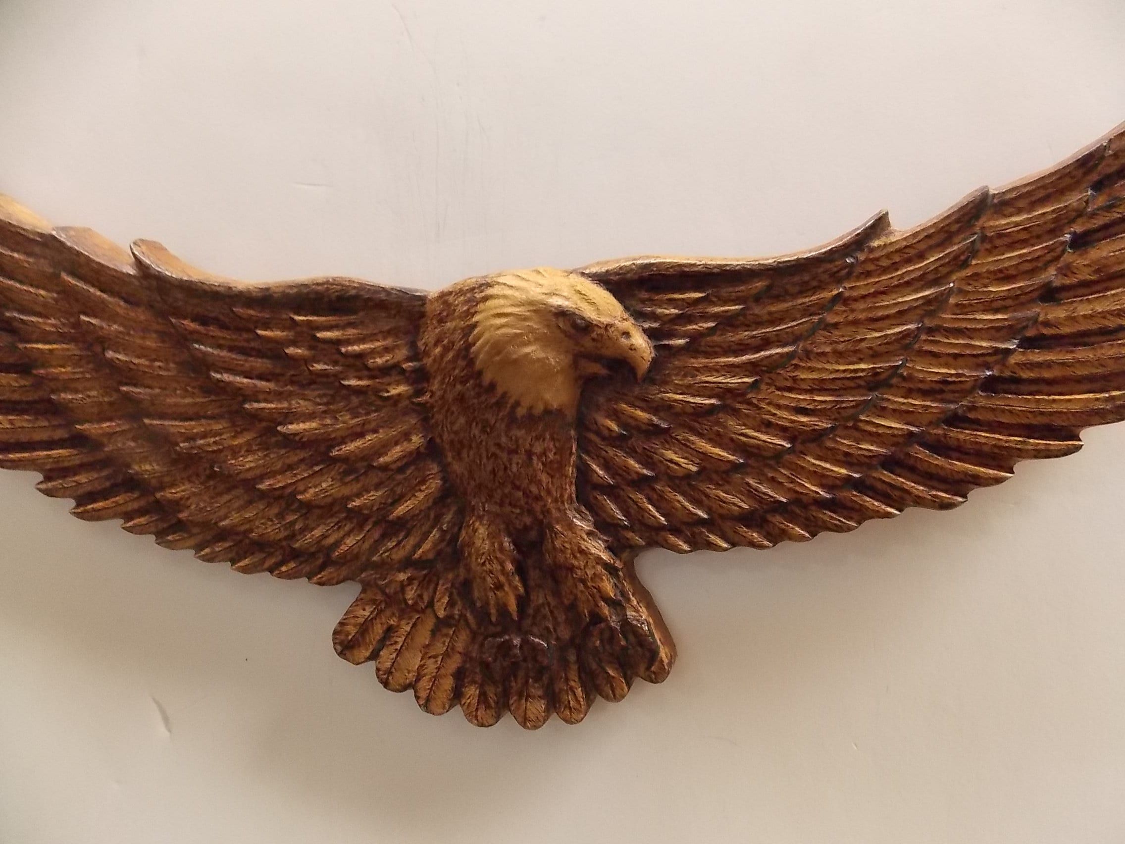 Eagle Wood Carving Bald Eagle Decor Eagle Wall Decor Wood | Etsy Regarding Most Up To Date Eagle Wall Art (View 1 of 20)