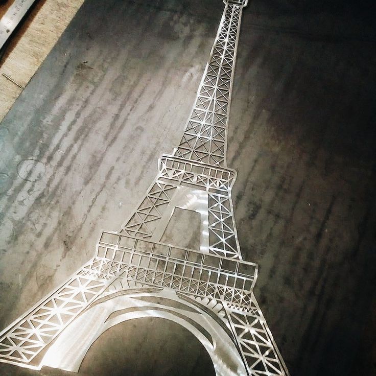 Eiffel Tower Sign Metal Wall Art Hanging Decor Paris Wall Art | Etsy For Most Up To Date Tower Wall Art (View 12 of 20)