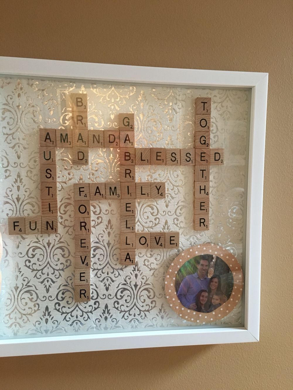 Family Scrabble Shadowbox (with Images) | Scrabble Wall, Shadow Box, Decor With Most Popular Shadow Box Wall Art (View 4 of 20)