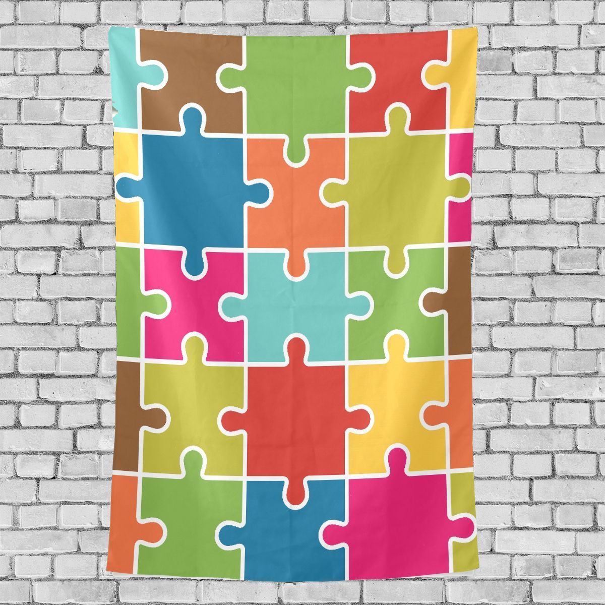 Farmhouse Wall Decor Difficult Endless Jigsaw Puzzle Pieces Pattern Pertaining To Most Popular Puzzle Wall Art (View 13 of 20)