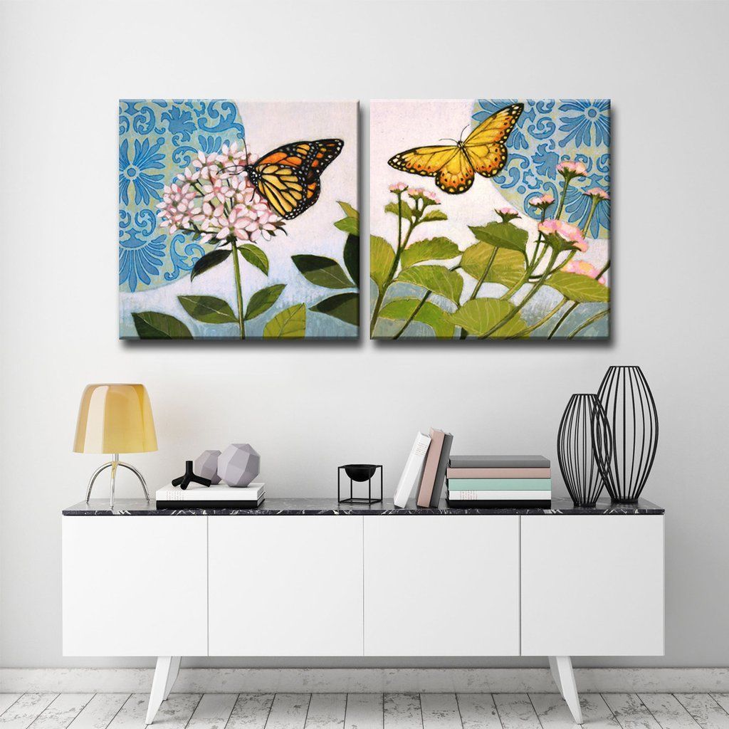 'flitter I/ii' 2 Piece Wrapped Canvas Wall Art Set | Wall Art Sets Inside Most Recently Released 2 Piece Circle Wall Art (View 1 of 20)