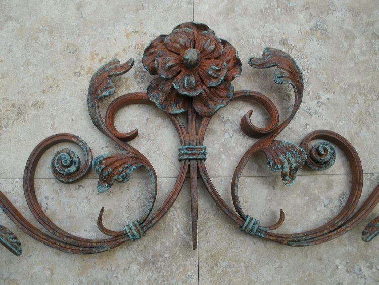 Flower Iron Wall Decor | Shoreline Ornamental Iron Throughout Best And Newest Brass Iron Wall Art (Gallery 19 of 20)