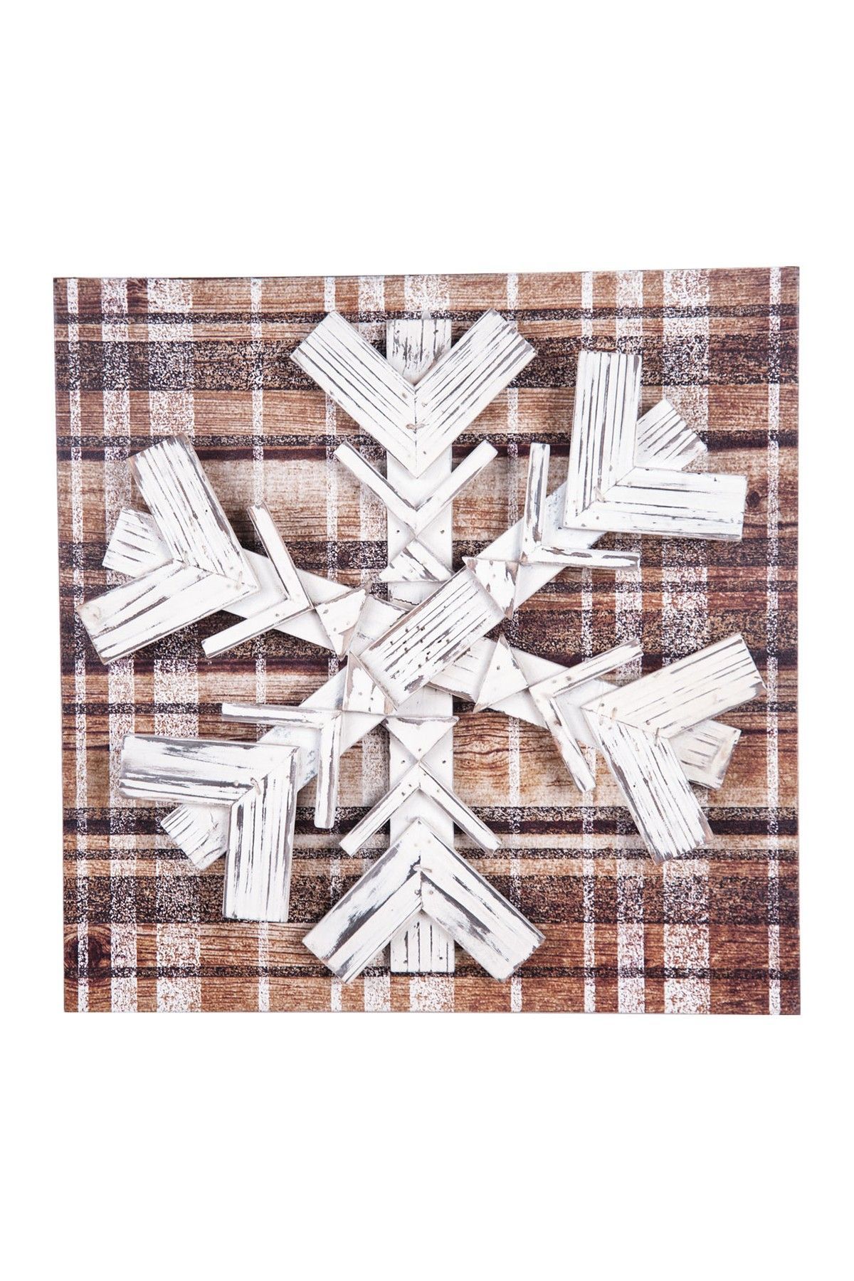 Foreside Home & Garden – White Distressed Wood Snowflake Wall Art Is Pertaining To Most Up To Date Distressed Wood Wall Art (View 11 of 20)