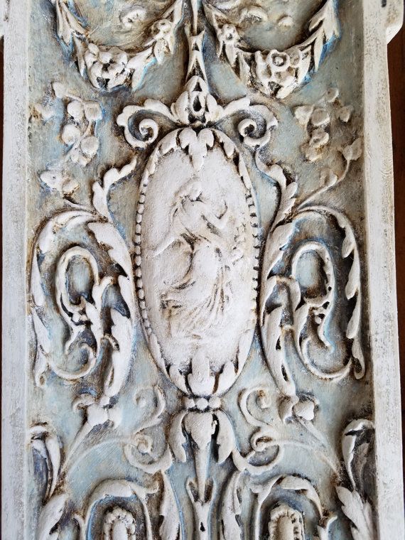 French Country White & Blue Decorative Wall Panel Wall Plaque Rustic With 2018 Filigree Screen Wall Art (View 9 of 20)
